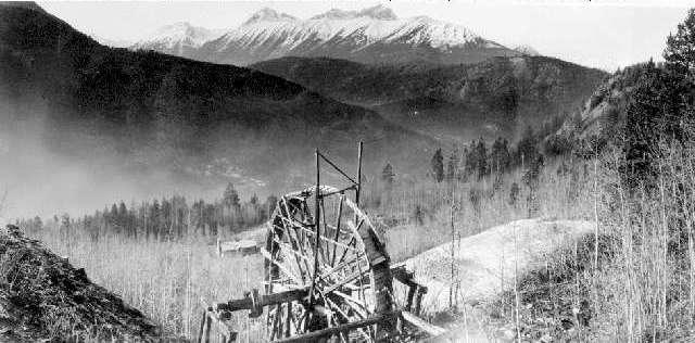 BC Archives # D-07821: The Old Arrastra with Sloan Range in background