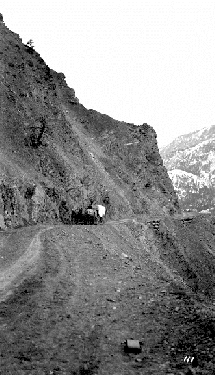 BC Archives # NA-03634, The Big Slide Lillooet-Lytton Road, 1913