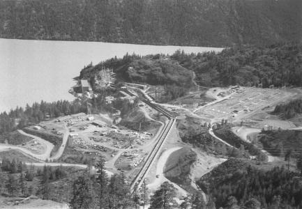 View of upper Townsite from No. 2 penstock portal