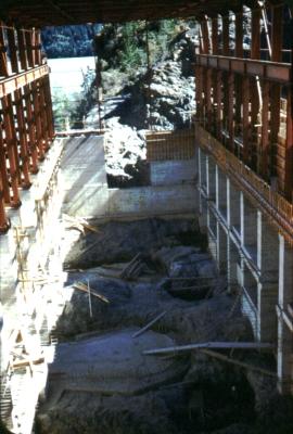 Powerhouse No. 2 under construction, Bridge River