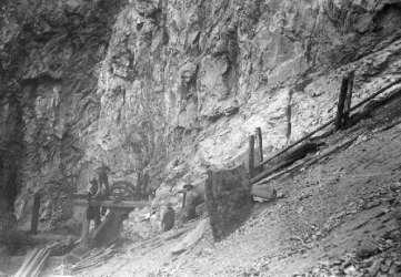 BC Archives # A-00373, Tramway at Golden Cache Mine, Cayoosh Canyon