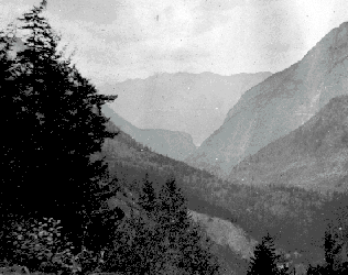 BC Archives # I-55188, Nkoomptch Gorge viewed from Cayoosh Canyon, 1897
