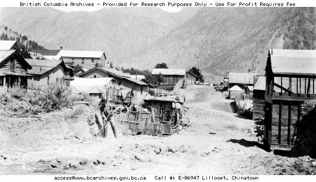 BC Archives # E-06947, Chinatown, Lillooet, 1900s
