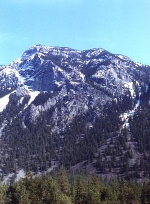 Fountain Ridge from Cayoosh Creek, photo Mike Cleven 1996