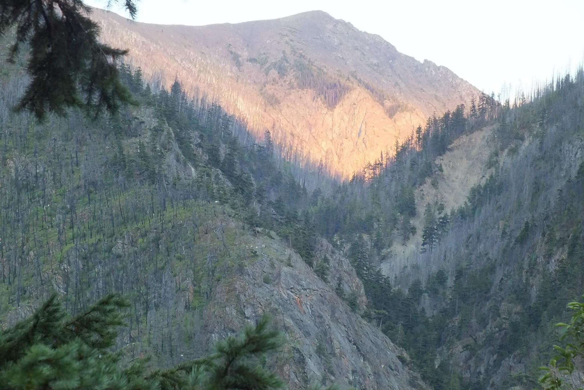 goat Mountain as seen from Sla7us looking up Spider Cr