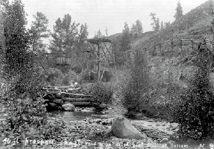 BC Archives # F-02699, 40' Prospect shaft at Hat Creek coal deposits, 1910