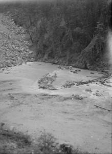 Diversion at Lajoie Dam during Construction