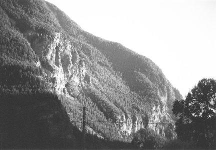 Cliffs of Nkoomptch viewed from Lillooet at sunset