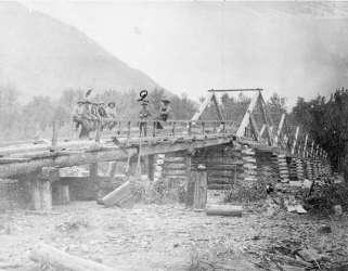 BC Archives # ridge over Seton Portage River, 1914, Photo L.A. Genge