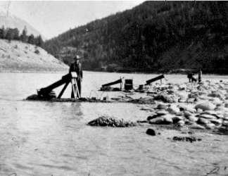 BC Archives # C-01201 Lillooet, Prospecting on the Fraser River